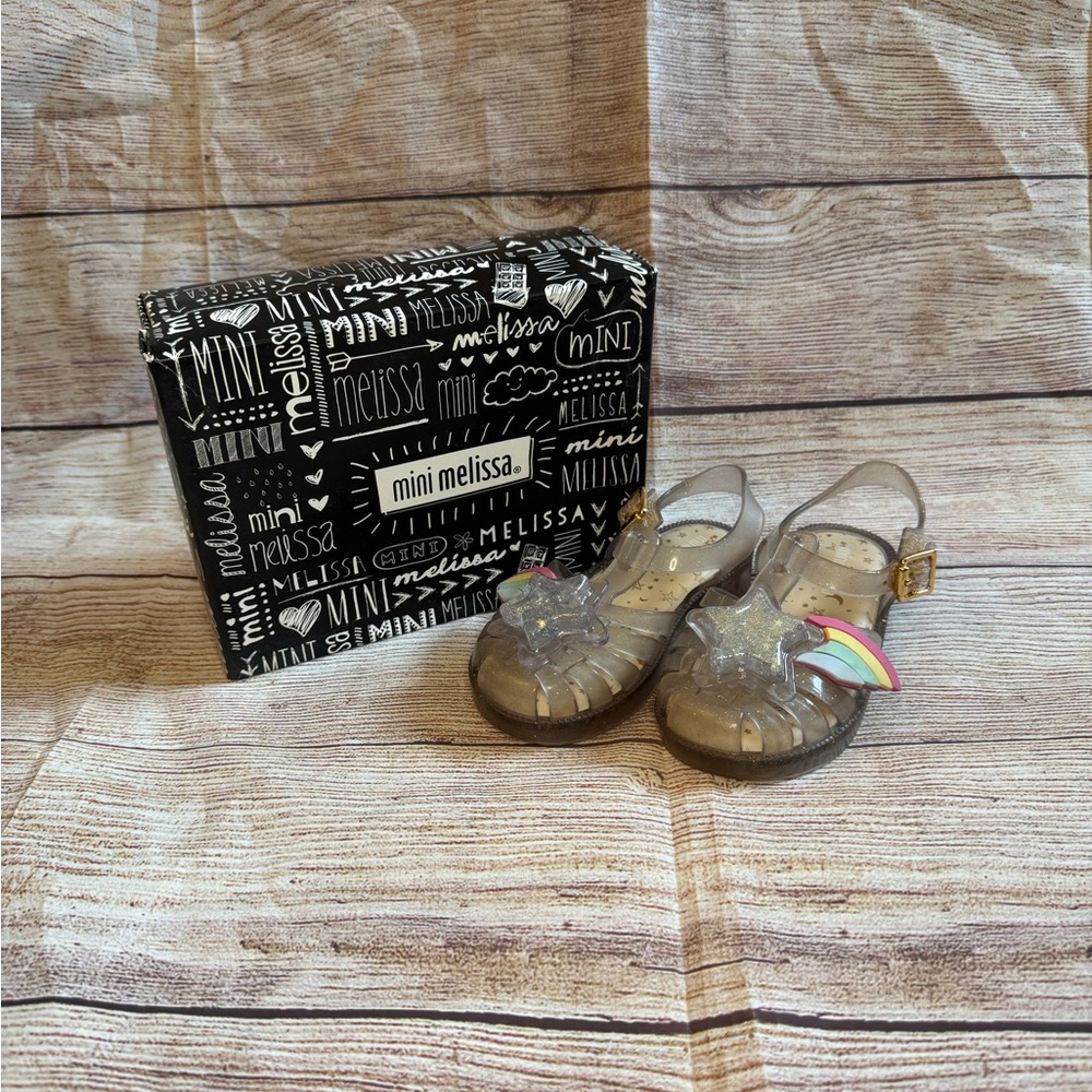 Mini Melissa rainbow and star sandals